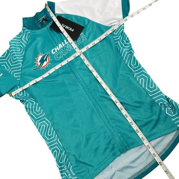 Primal Women's Sport Cut Raglan Jersey Miami Dolphins Challenge Cancer Size S - Picture 3 of 4
